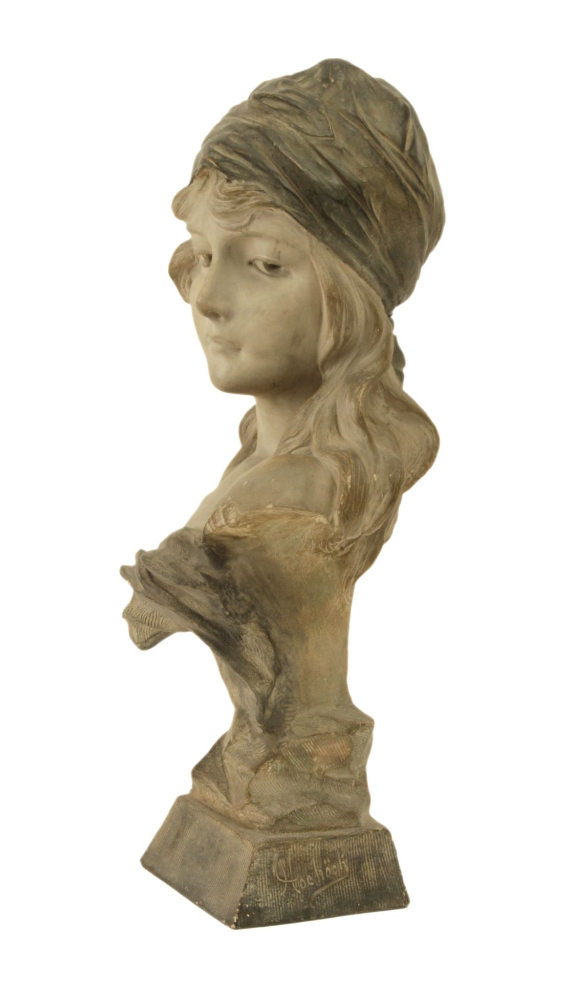 A 20th century German plaster female bust - Image 4 of 6