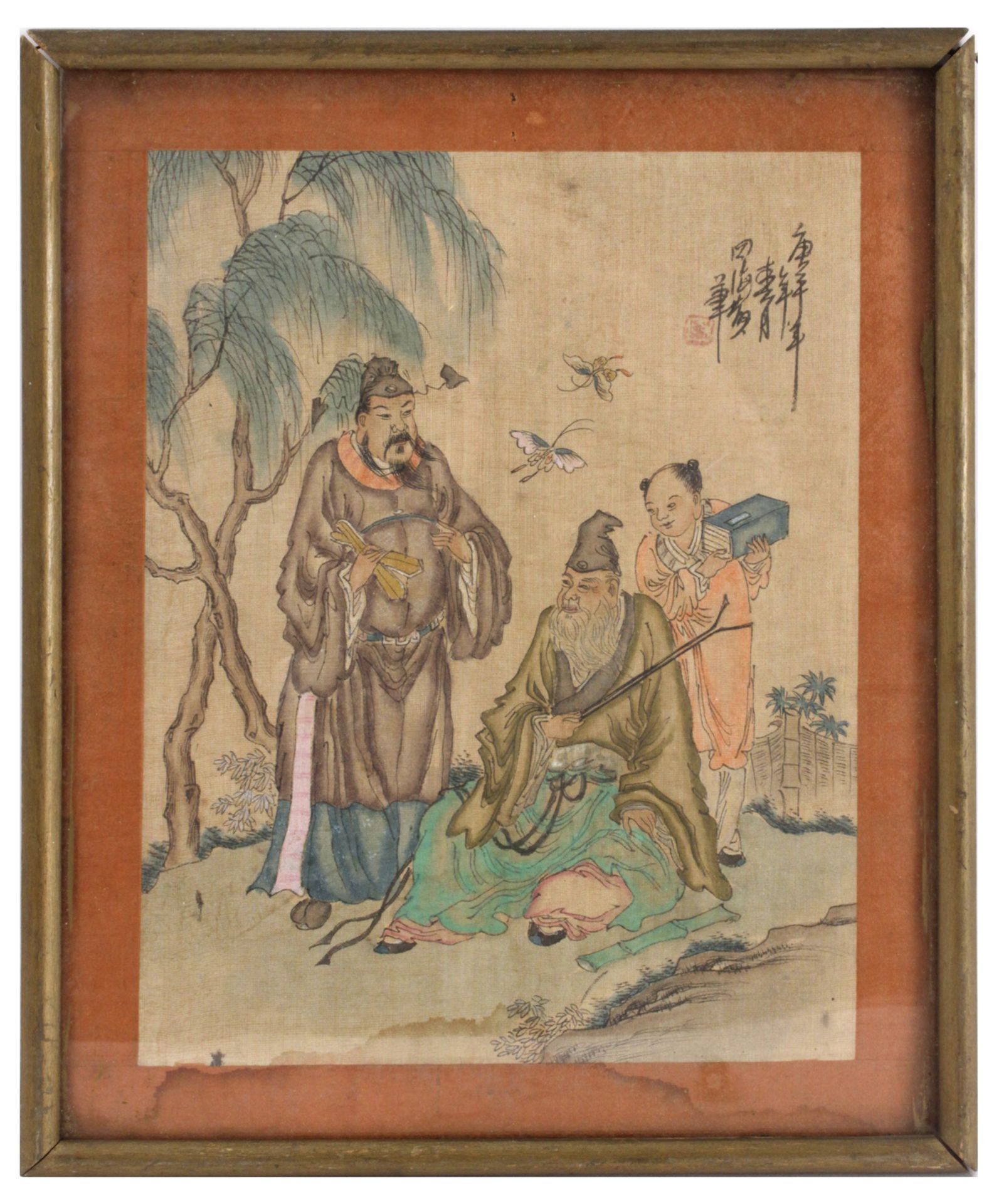 20th century Chinese school. A painting on silk