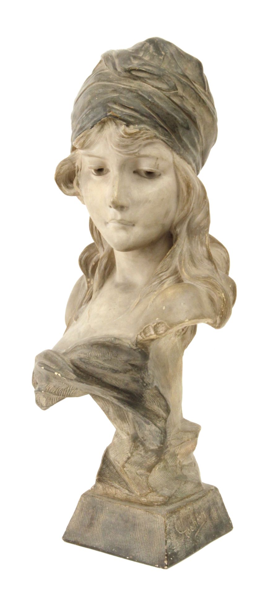 A 20th century German plaster female bust