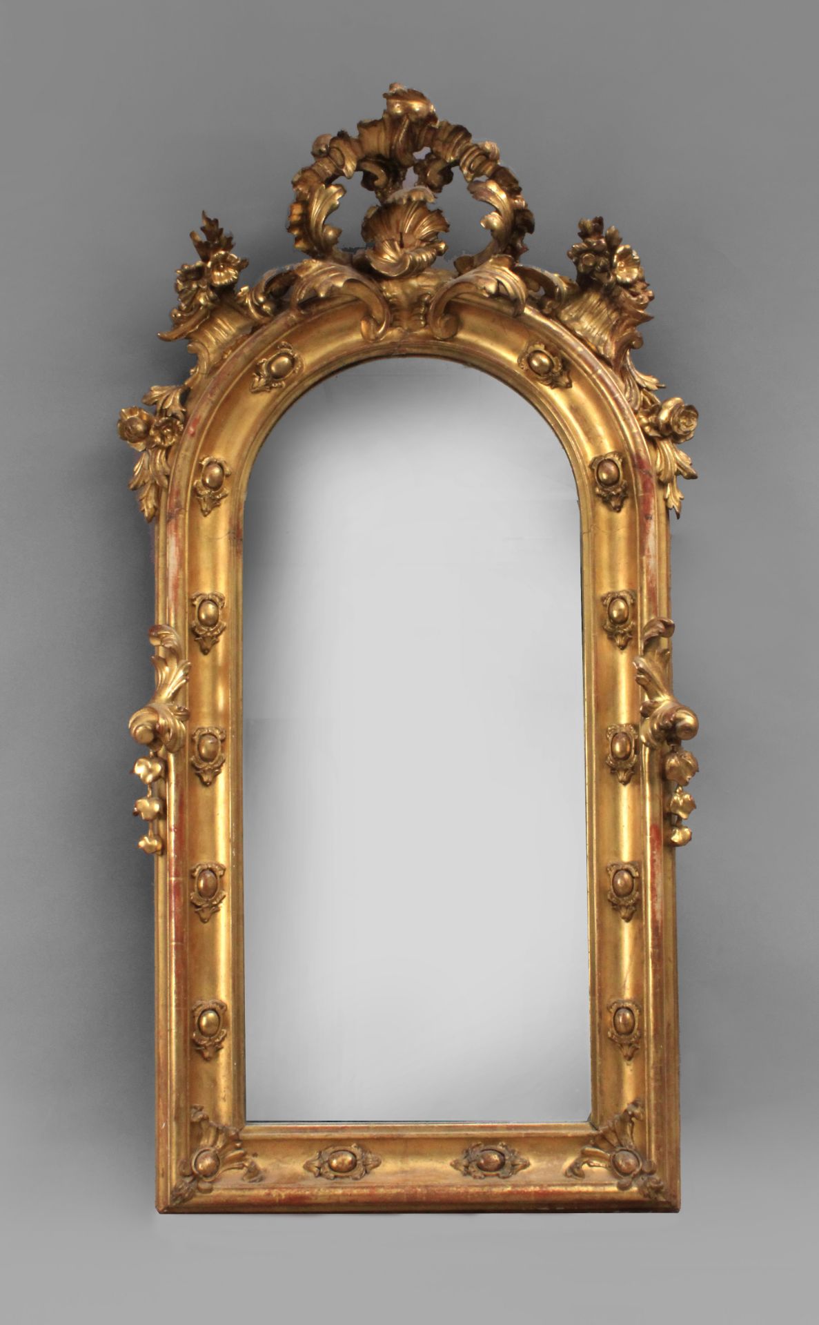 Last third of 18th century Charles IV mirror in carved and gilt wood