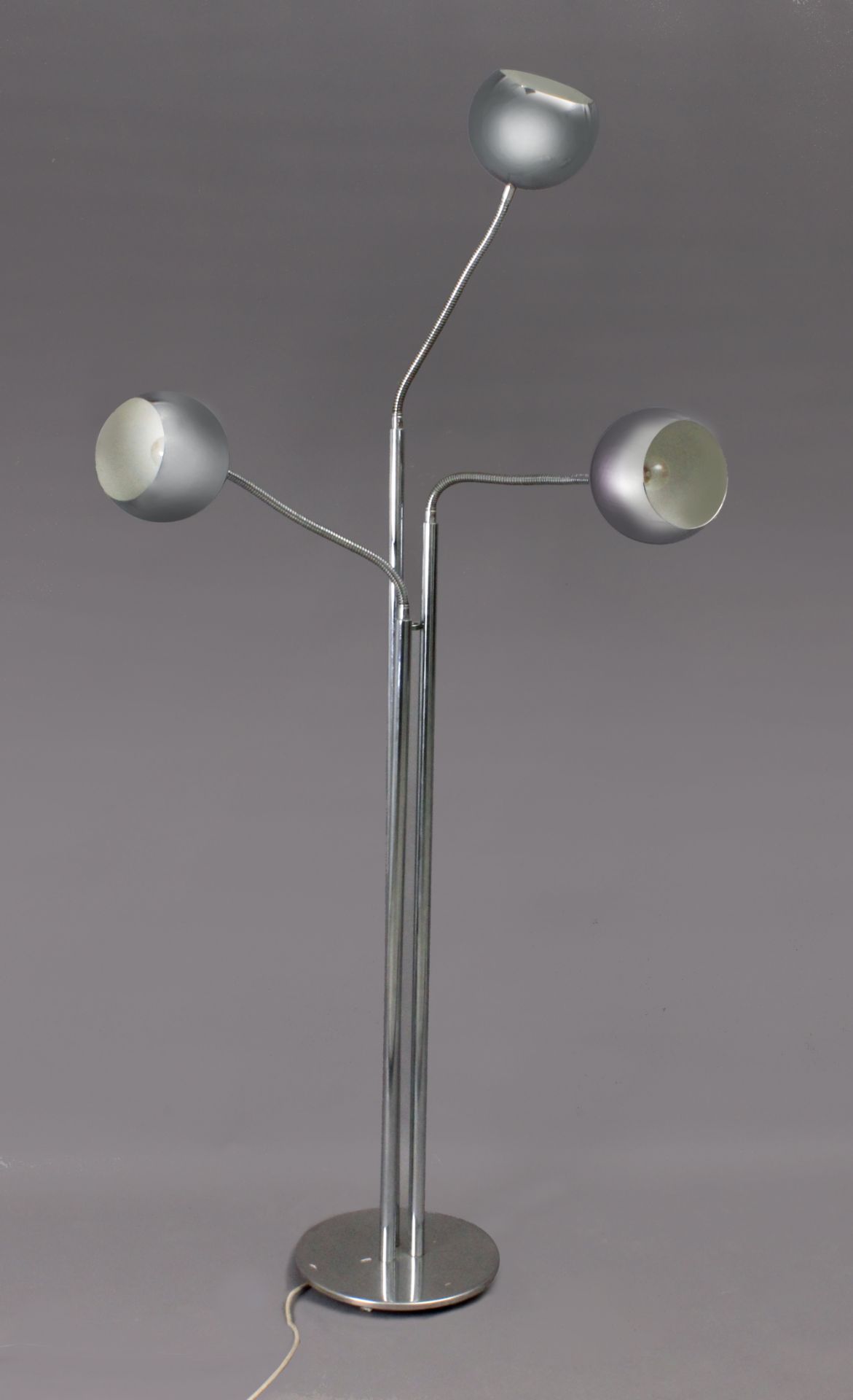 A three light Space Age floor lamp circa 1970