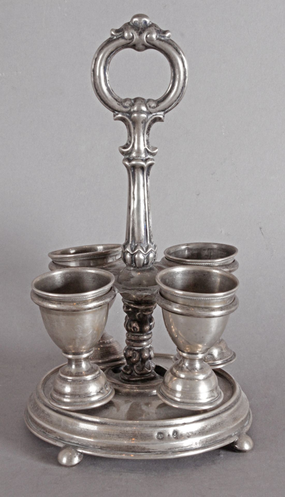 A 2nd. half of 19th century Austro-Hungarian silver egg cruet