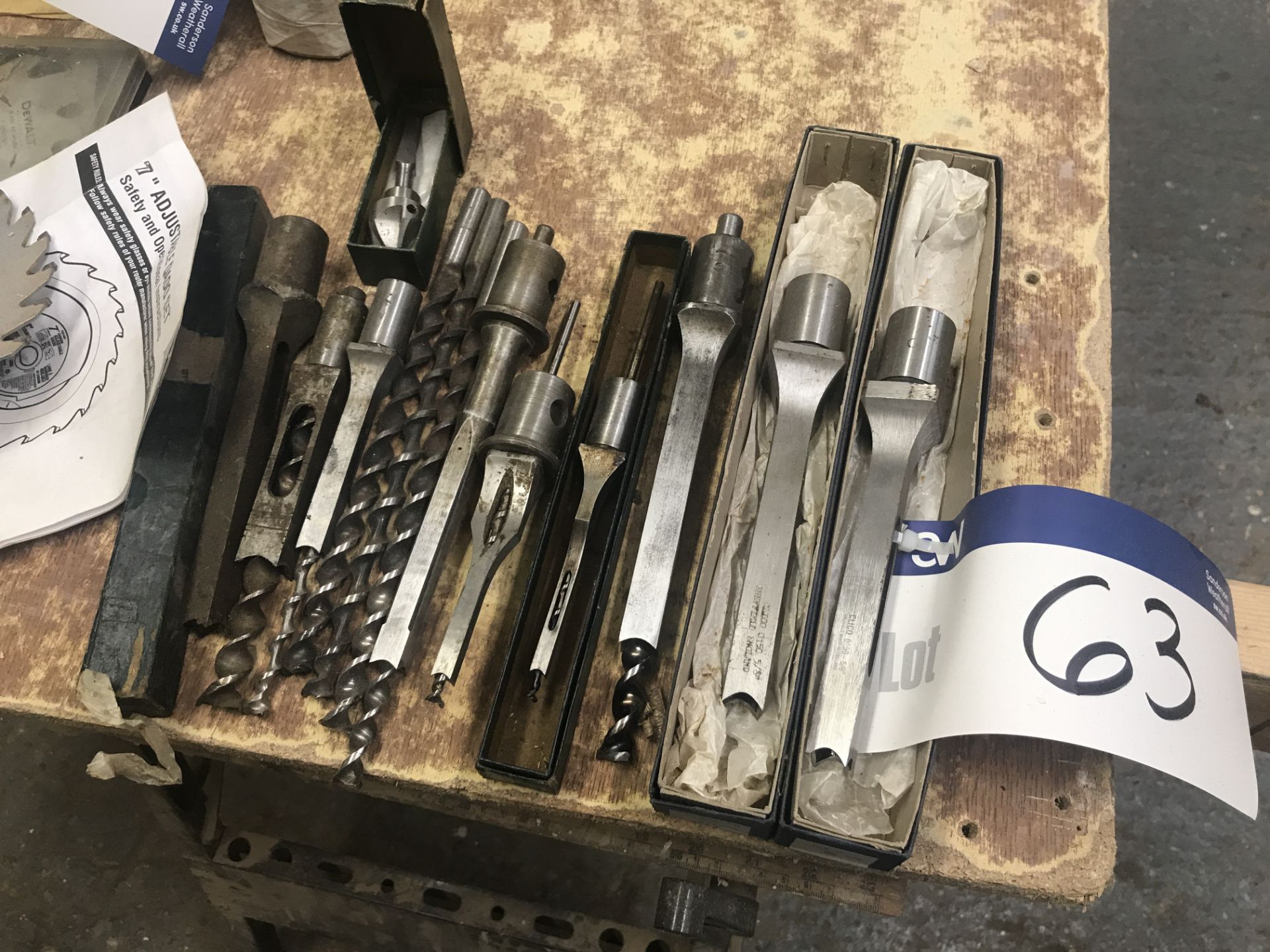 Assorted Hollow Chisel Mortices, as set out (note zero vat on hammer price, however vat will be