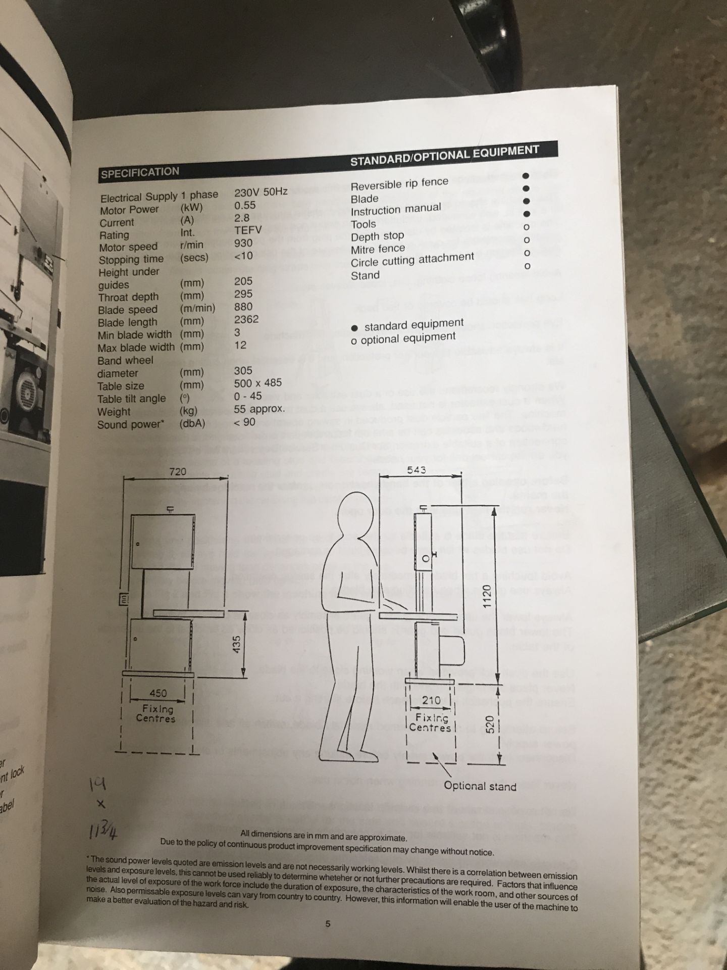 Startrite R51 Vertical Bandsaw, serial no. 202097, year of manufacture 1999, single phase, with - Image 8 of 9