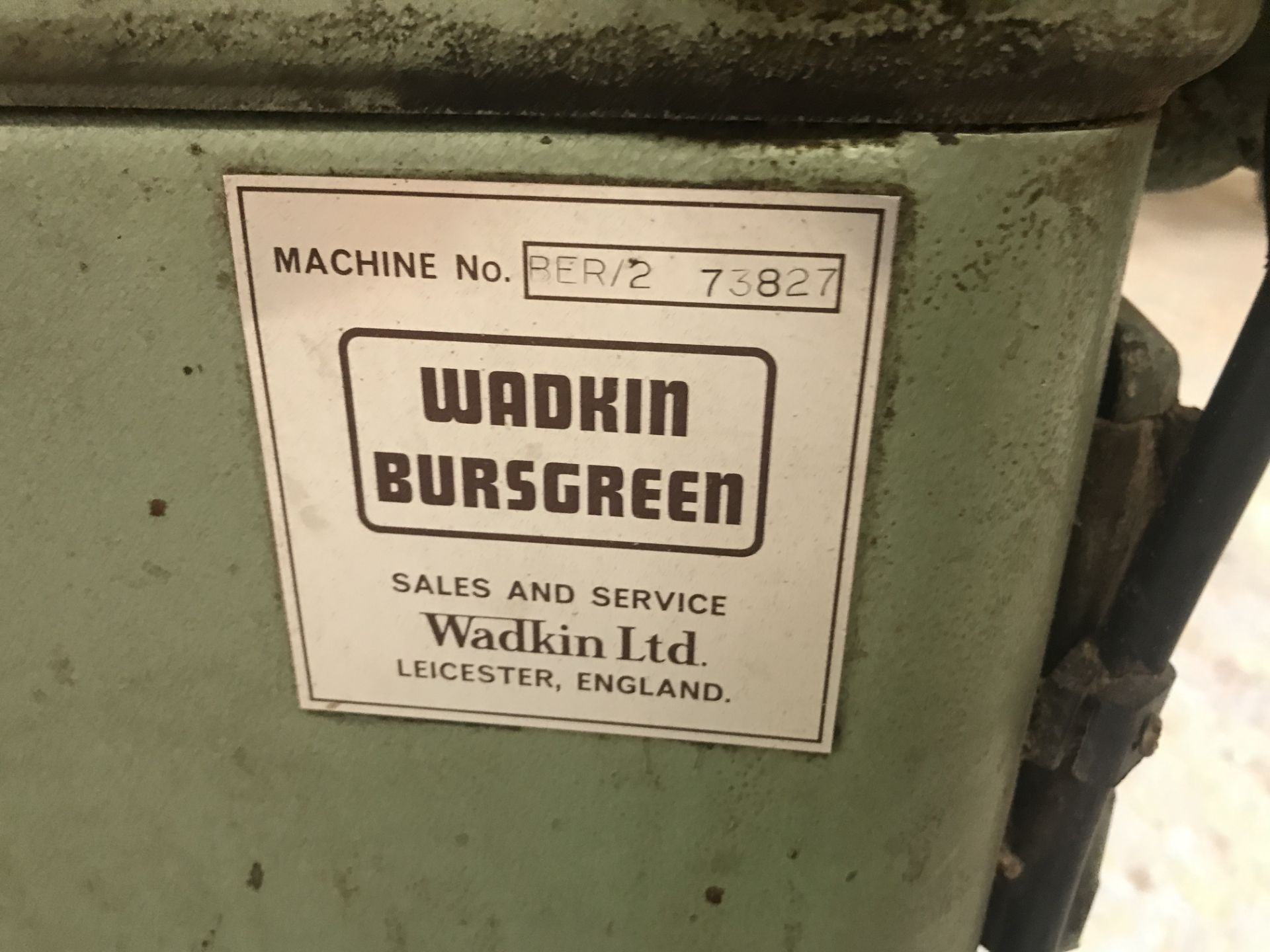Wadkin Bursgreen BER/2 VERTICAL RISE & FALL SPINDLE MOULDER, serial no. 73827, single phase (note - Bild 5 aus 9
