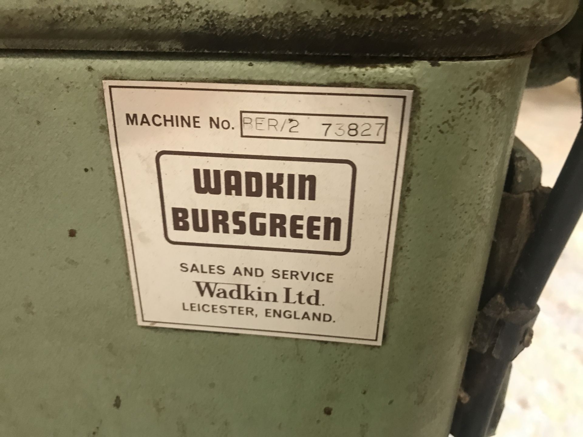 Wadkin Bursgreen BER/2 VERTICAL RISE & FALL SPINDLE MOULDER, serial no. 73827, single phase (note - Image 5 of 9