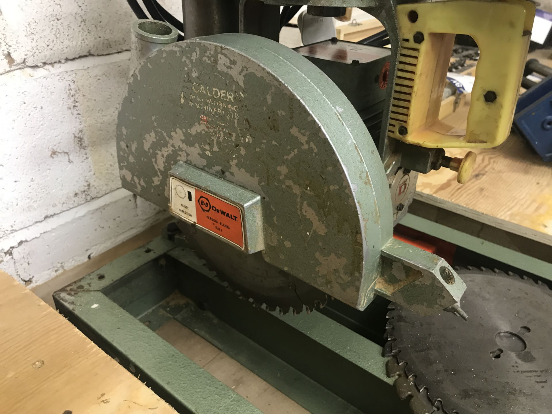 DeWalt DW110 RADIAL ARM PULLOVER CROSSCUT SAW, single phase, bench not included (note zero vat on - Image 3 of 5