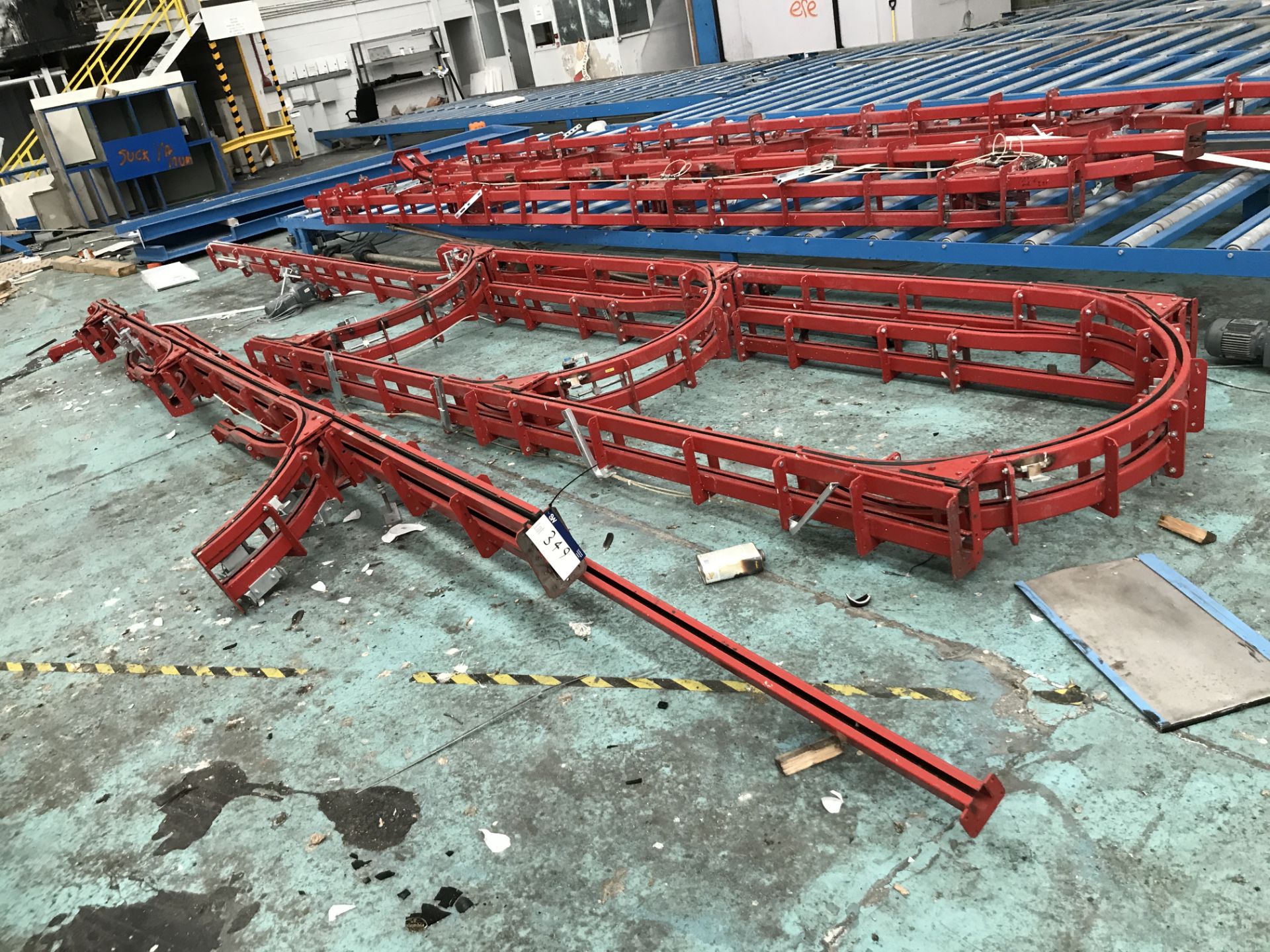 Assorted Overhead Conveyors & Gear Shafts, as set out in one area