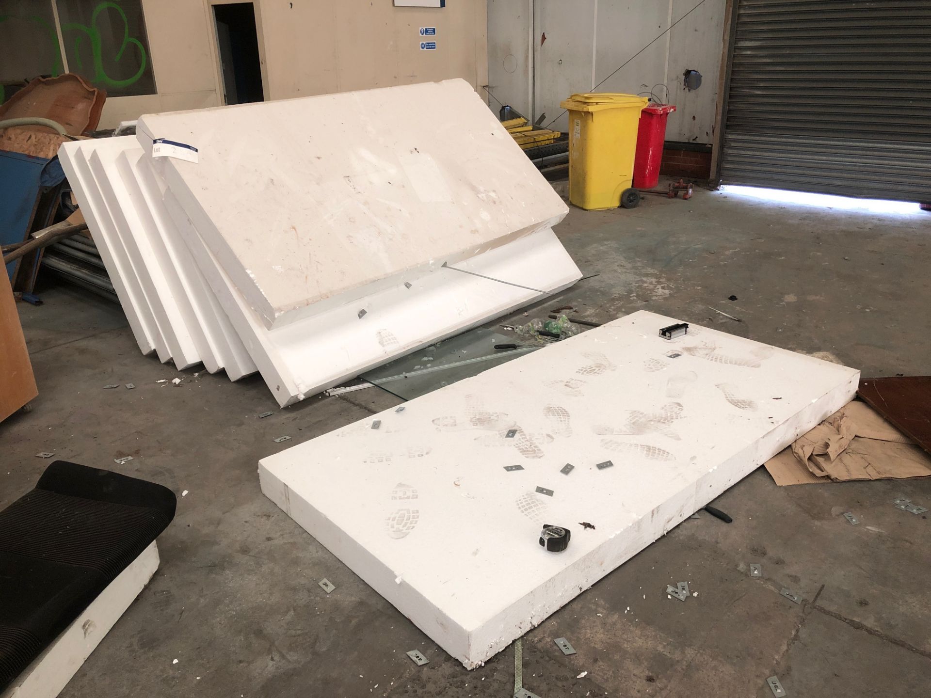 Eight Foam Boards, approx. 2.4m x 1.4