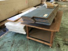 Assorted Plaster Boards & Timber Boards, as set out in three stacks