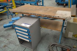 Steel Framed Bench & Multi-Drawer Cabinet