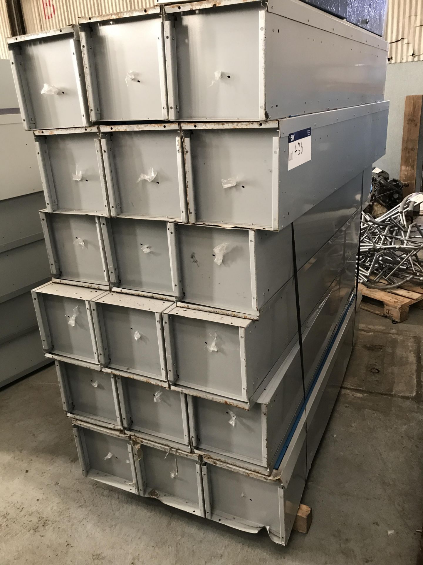 19 Assorted Personnel Lockers, in one stack (no keys)