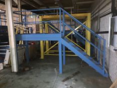 Fabricated Steel Access Platform, 2m x 1m x 1.35m high, with access staircase