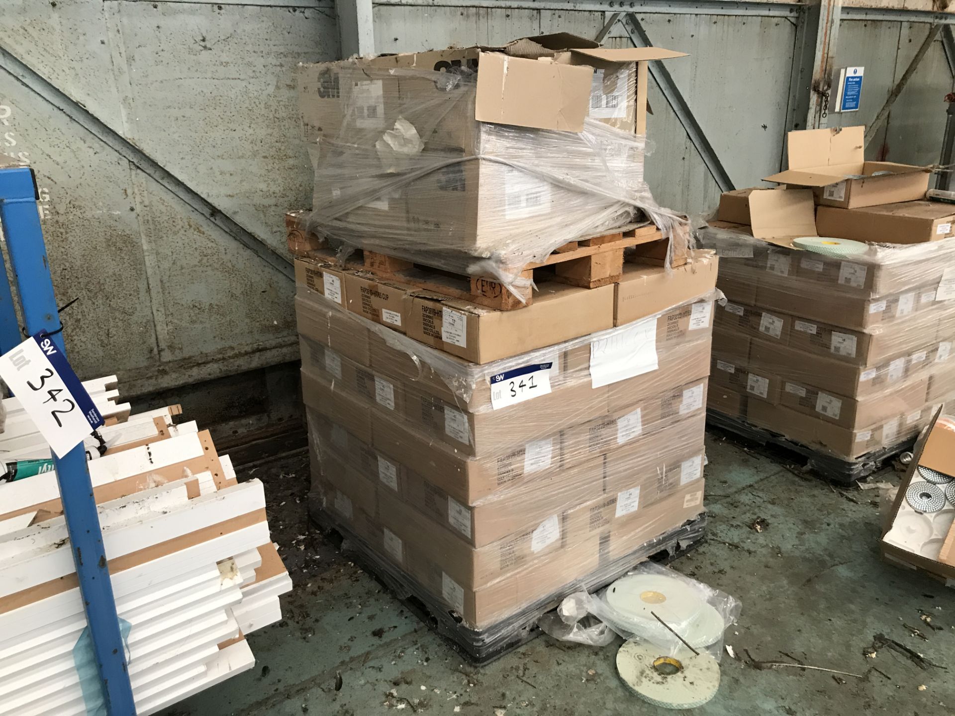 Large Quantity of Coil Nails, as set out in boxes on pallet