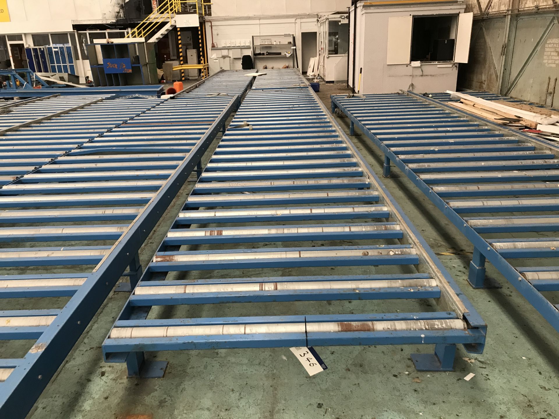 Powered Roller Conveyor, up to approx. 1.7m wide on rollers x 12m long