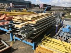 Assorted Fencing, Racking Cross Beams & Uprights, with steel post pallet