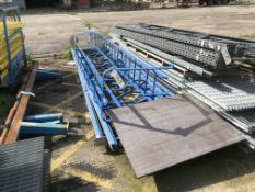 Fabricated Steel Hooped Access Ladder, ladder approx. 5.75m long