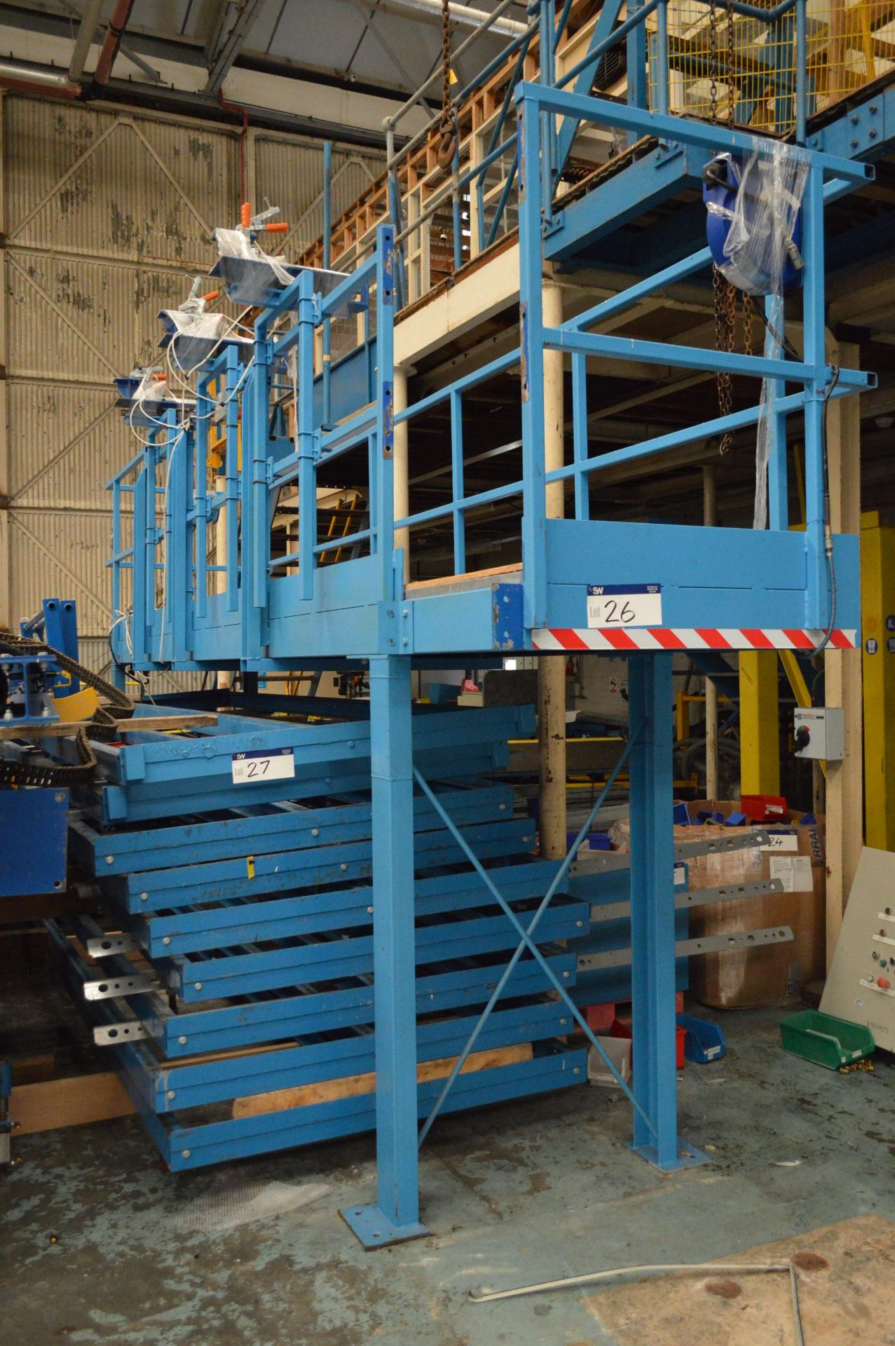 Fabricated Gantry, approx. 5.8m x 1.02m x 1.92m high to platform