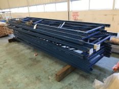 15 Pallet Racking Uprights, approx. 5m long x 1.1m wide, as set out in one stack