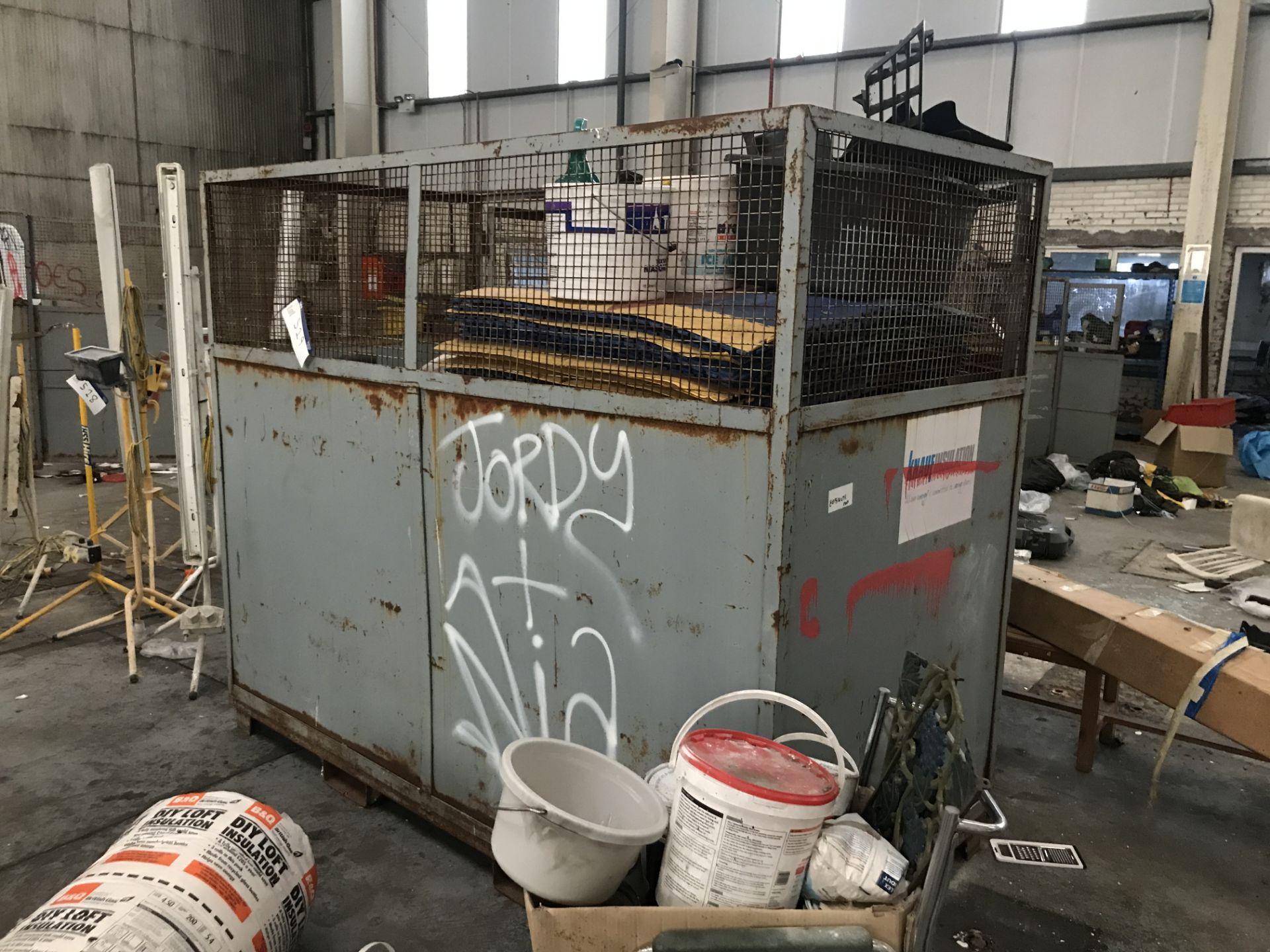 Steel Cage Pallet, approx. 2.4m x 1.2m