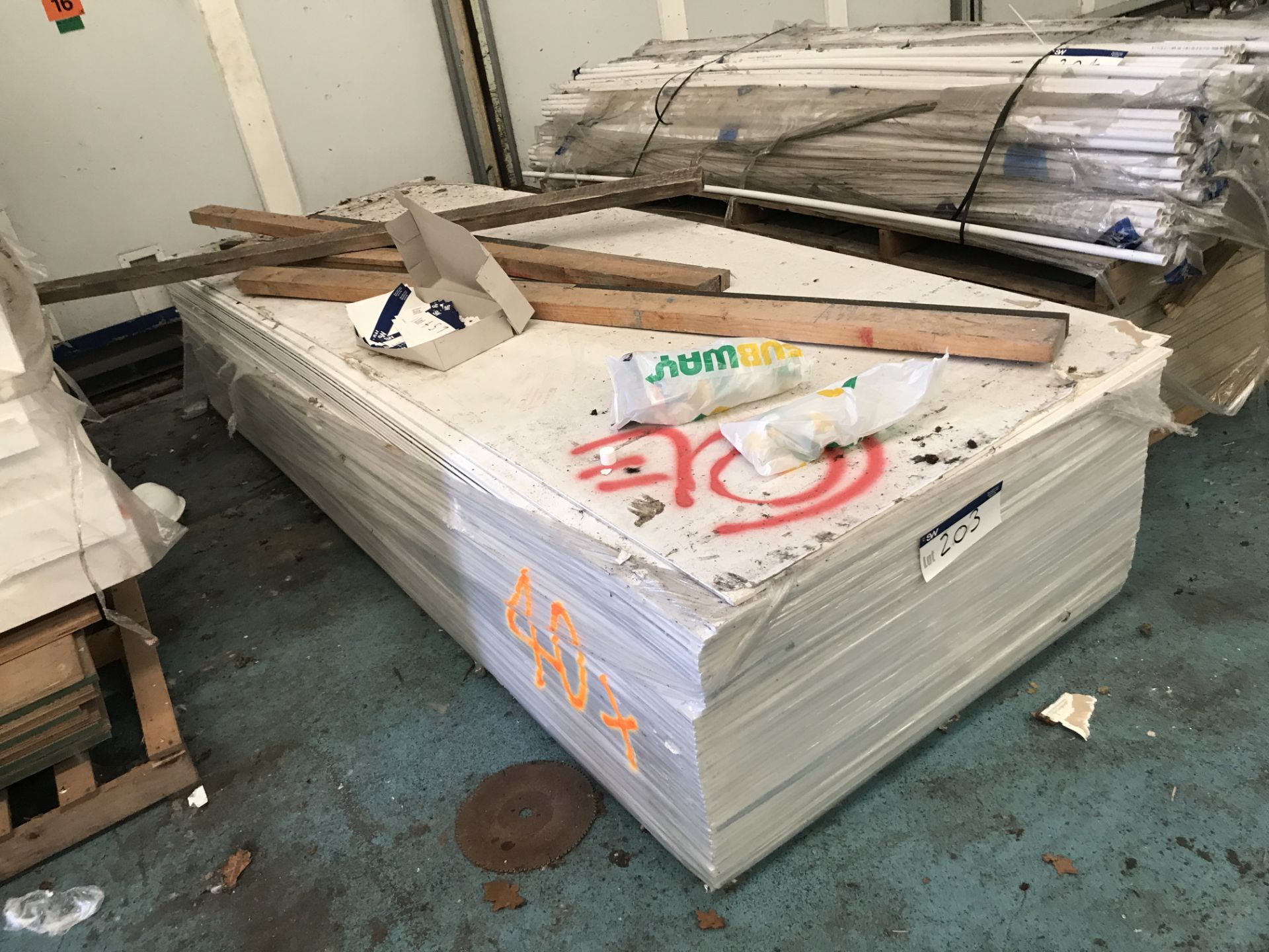 Plaster Boards, as set out in one stack, approx. 3.4m long - Image 2 of 2