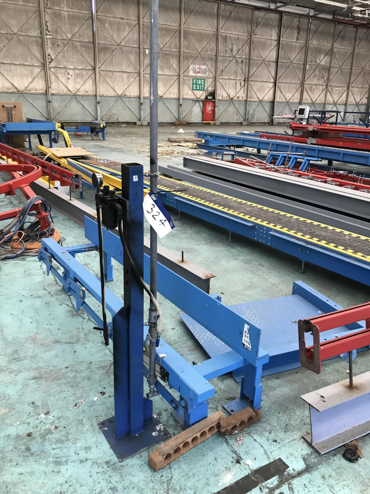 Steel RSJ’s & Overhead Conveyors, as set out in one area