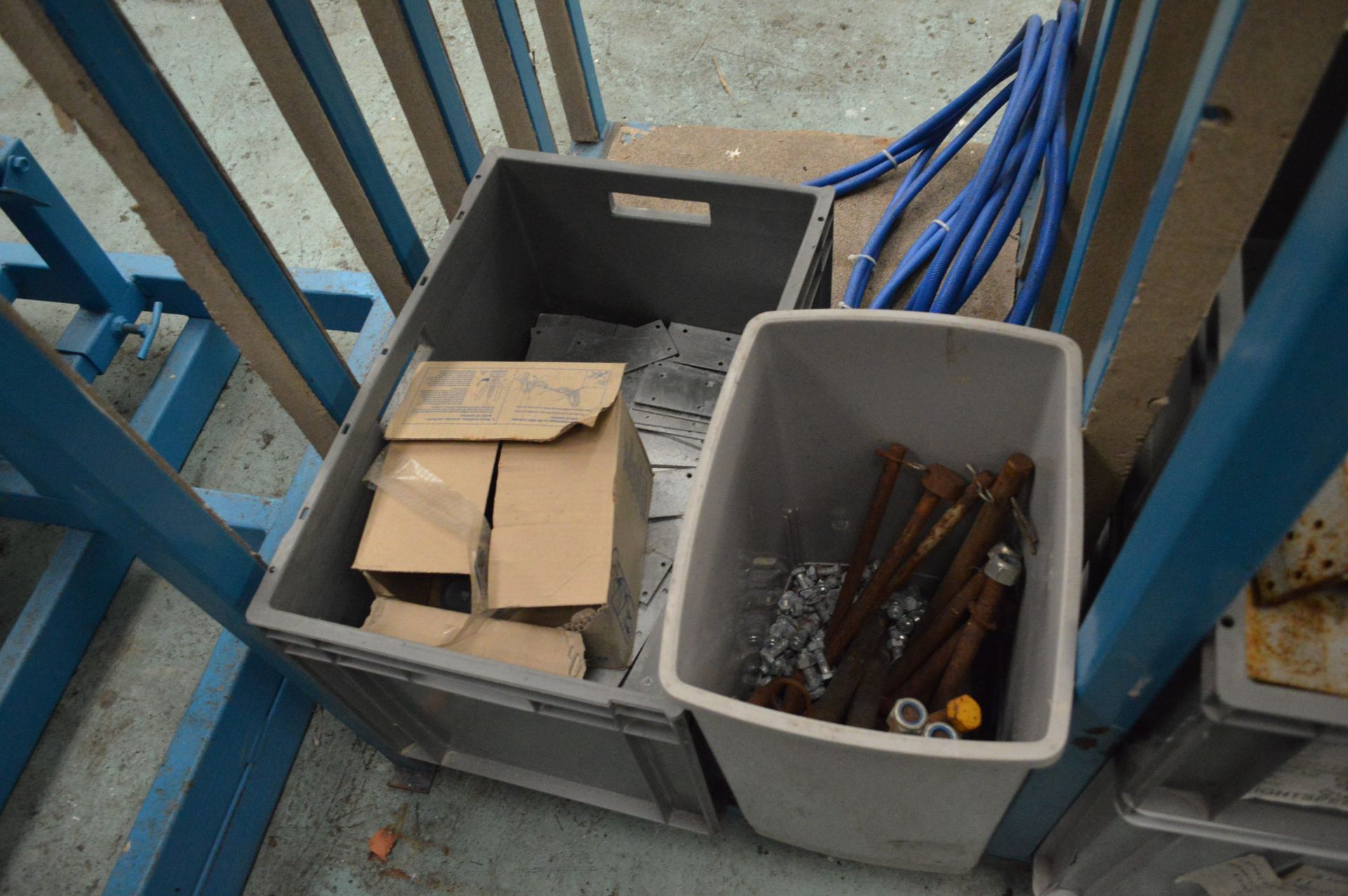 Steel Stock Rack, with contents, including fabricated fittings and two cabinets - Image 4 of 5