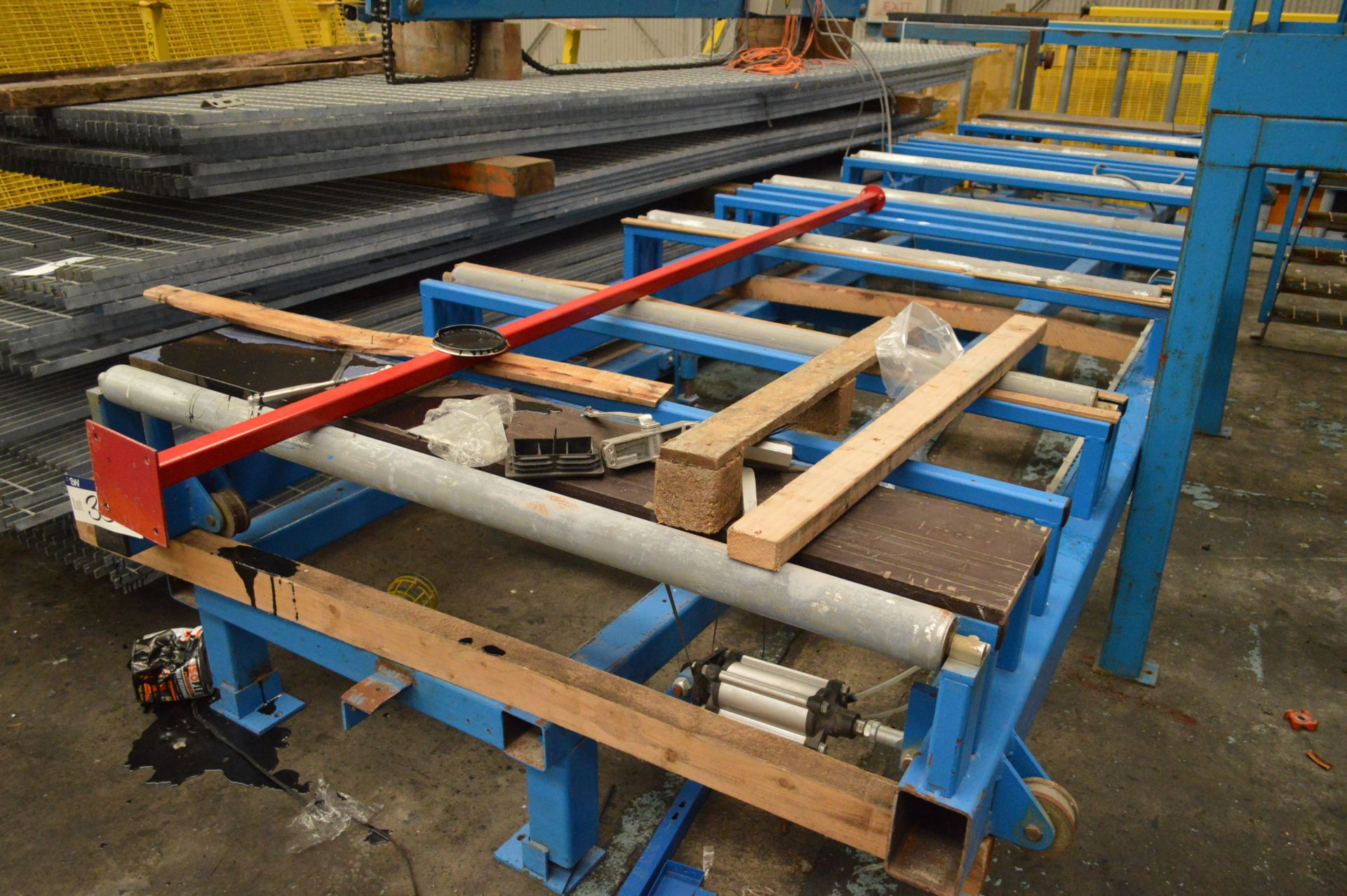 Roller Conveyor, approx. 1.6m wide on rollers x 6.8m long overall, with fabricated steel stand - Image 2 of 2