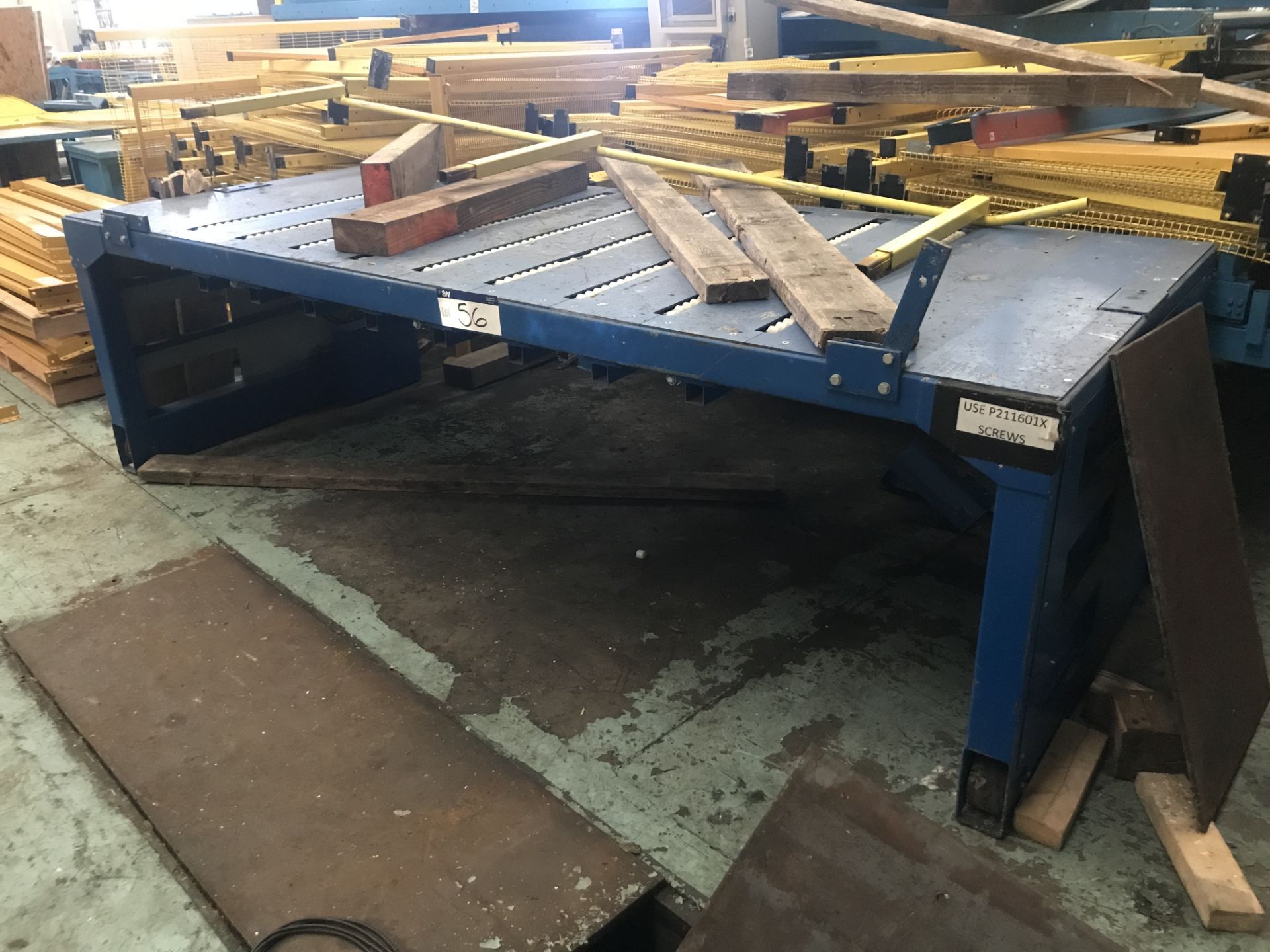 Dodd Roller Conveyor Bench, approx. 3.43m x 1.42m, 300kg SWL, 750kg weight, serial no. J4624-2 - Bild 2 aus 2