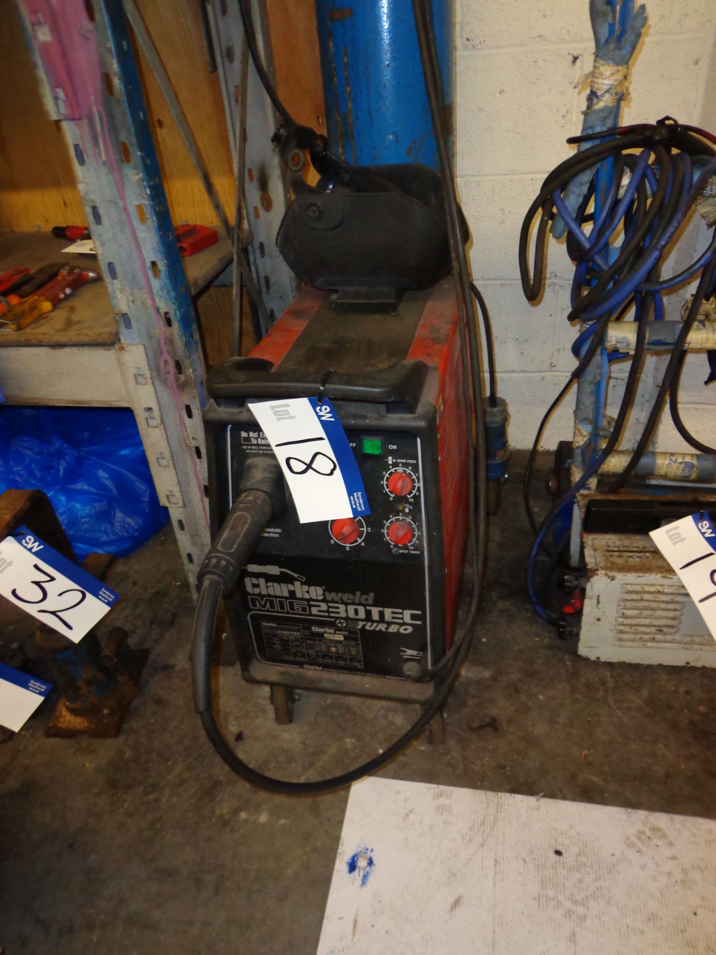 Clarkeweld Mig 230 Tec Turbo Mig Welder, Serial Number: H-07-520628, 240v (not inc gas bottle)