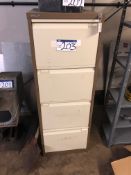 Bisley Brown and Cream Four Drawer Filing Cabinet
