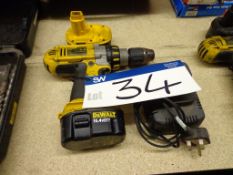 Dewalt XRP DC935 14.4v Battery Hammer Drill c/w 2 Batteries and Charger