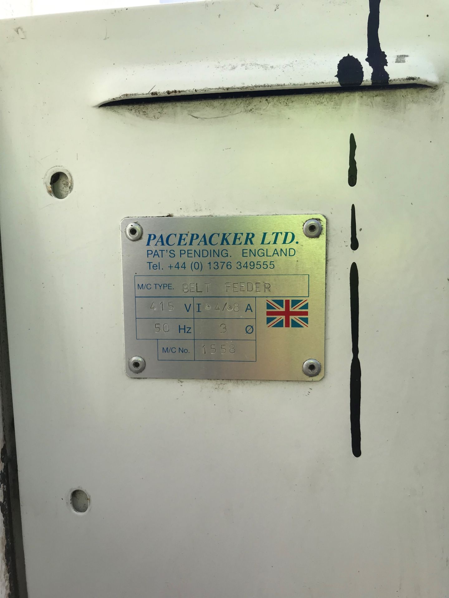 Pacepacker Top Form & Belt Feeder, serial no. 1558 - Image 7 of 8