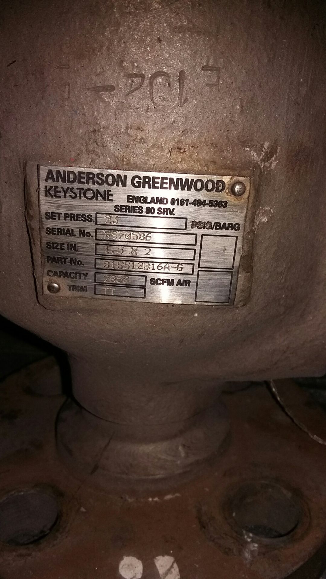 Anderson Greenwood Stainless Steel Pressure Relief - Image 3 of 3