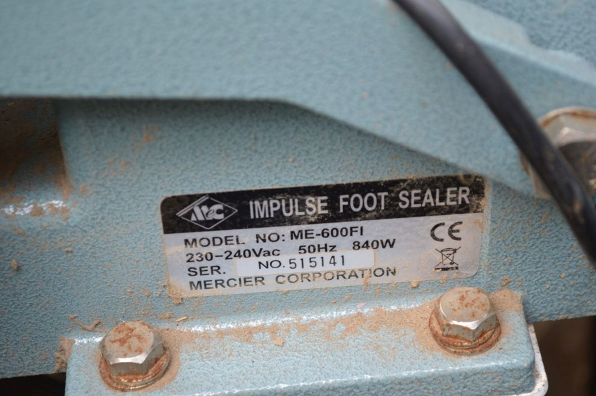 Mercier Impulse ME-600FI Heat Sealer, serial ni. 5 - Image 2 of 3
