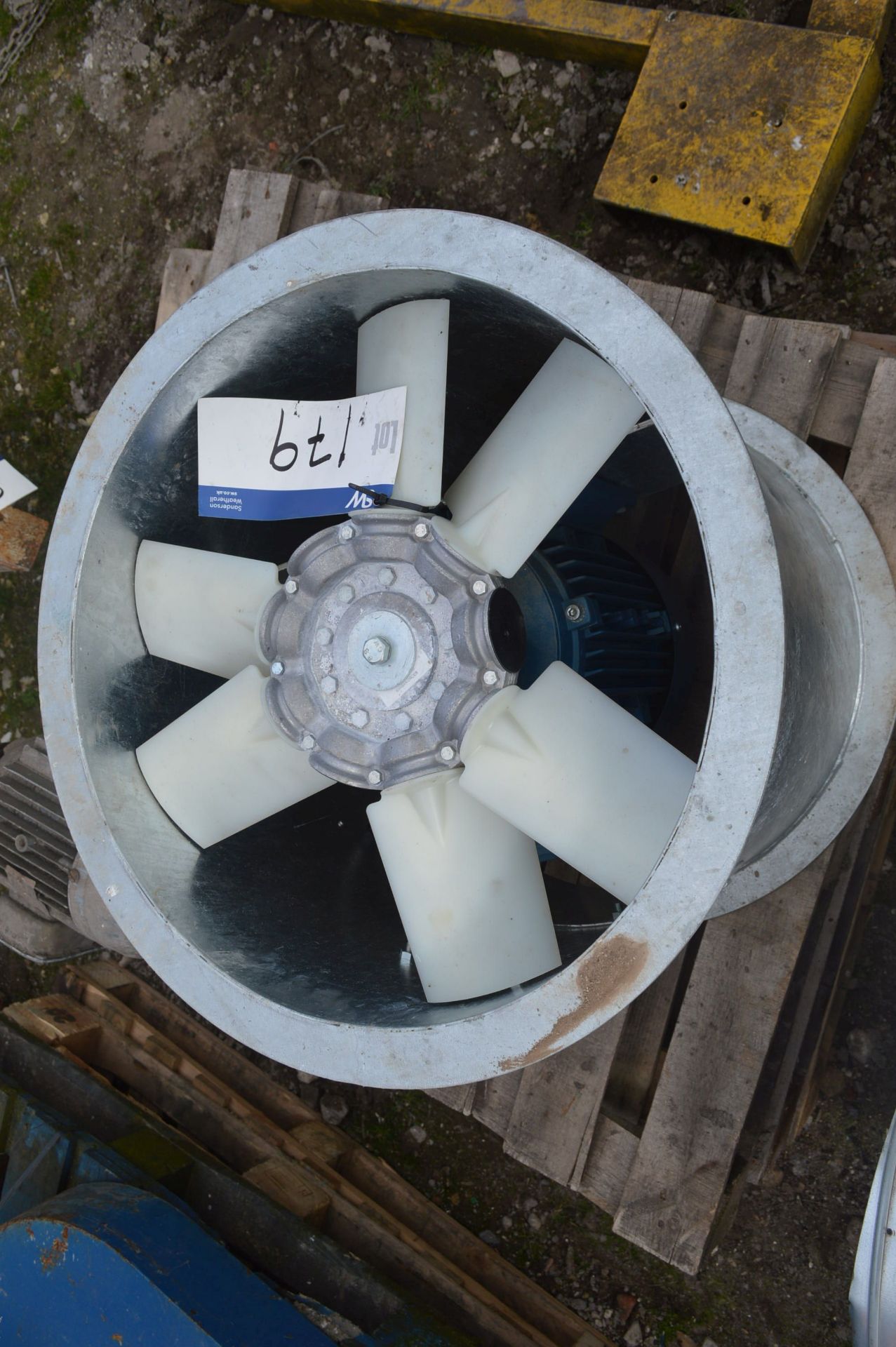 Galvanised Steel Cased 530mm dia. Axial Flow Fan, - Bild 2 aus 2