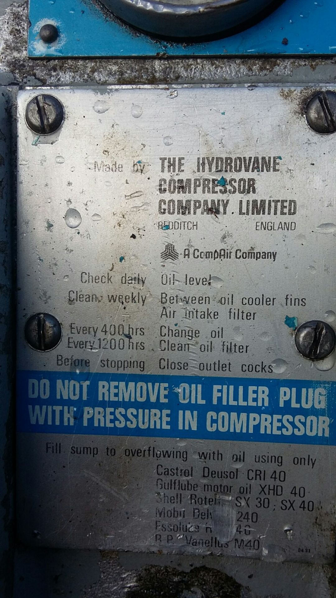 Hydrovane 23PUM Compressor, 7.5kW motor - Image 4 of 5