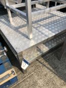 Two Stainless Steel Chequer Plate Stands