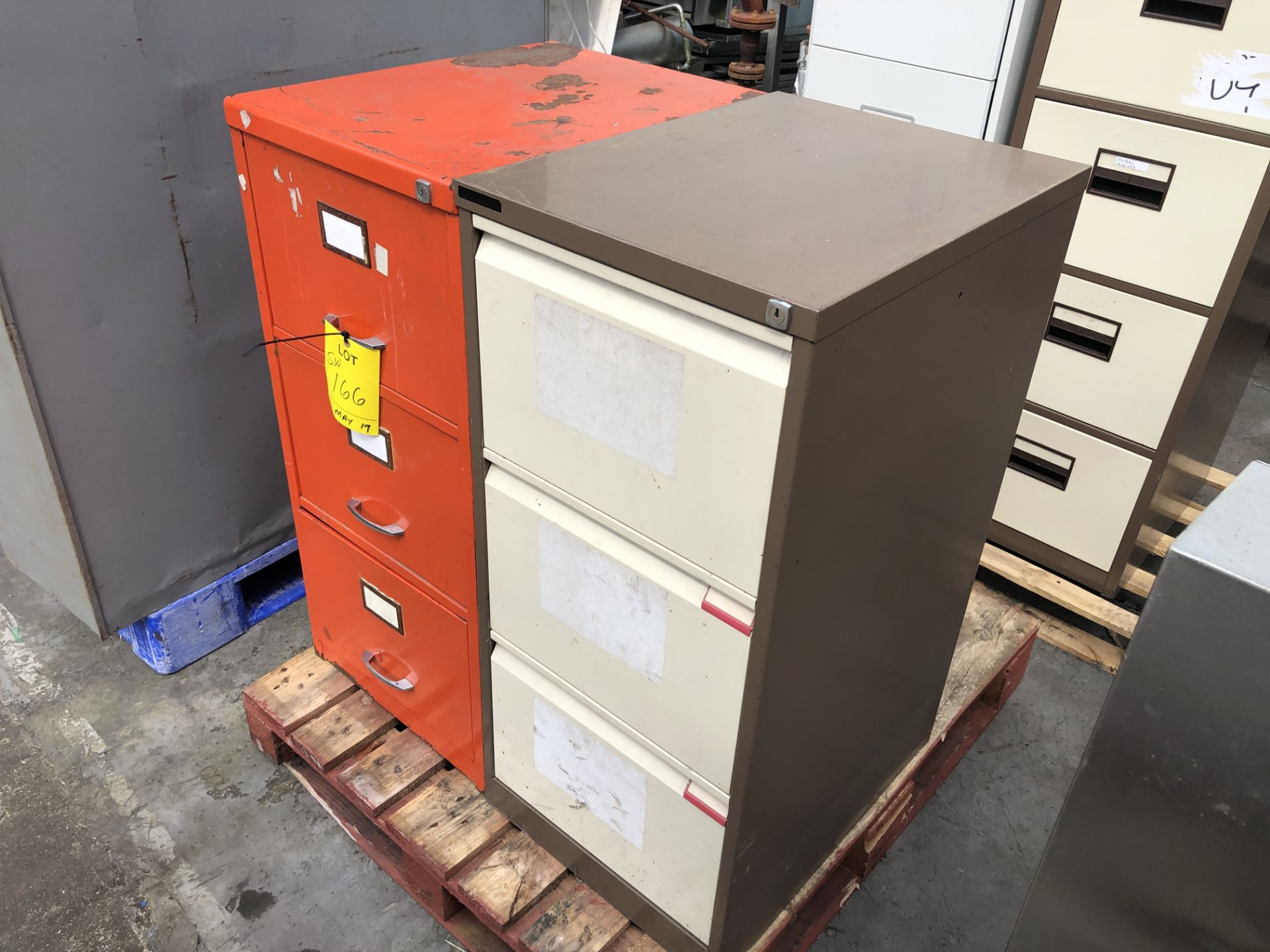Two Metal Filing Cabinets, on a pallet - Image 2 of 2