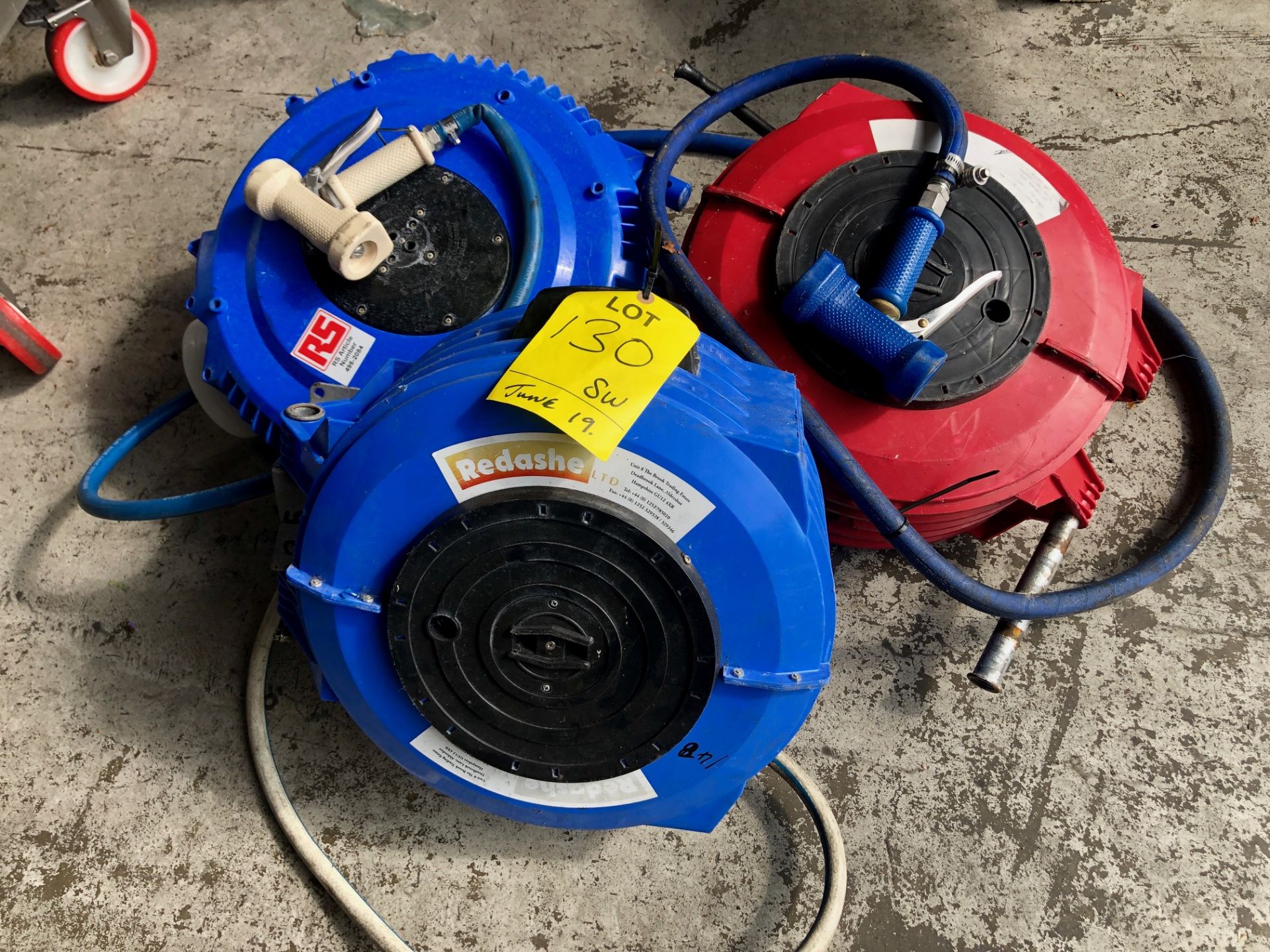 Two Retactractable Hose Reels