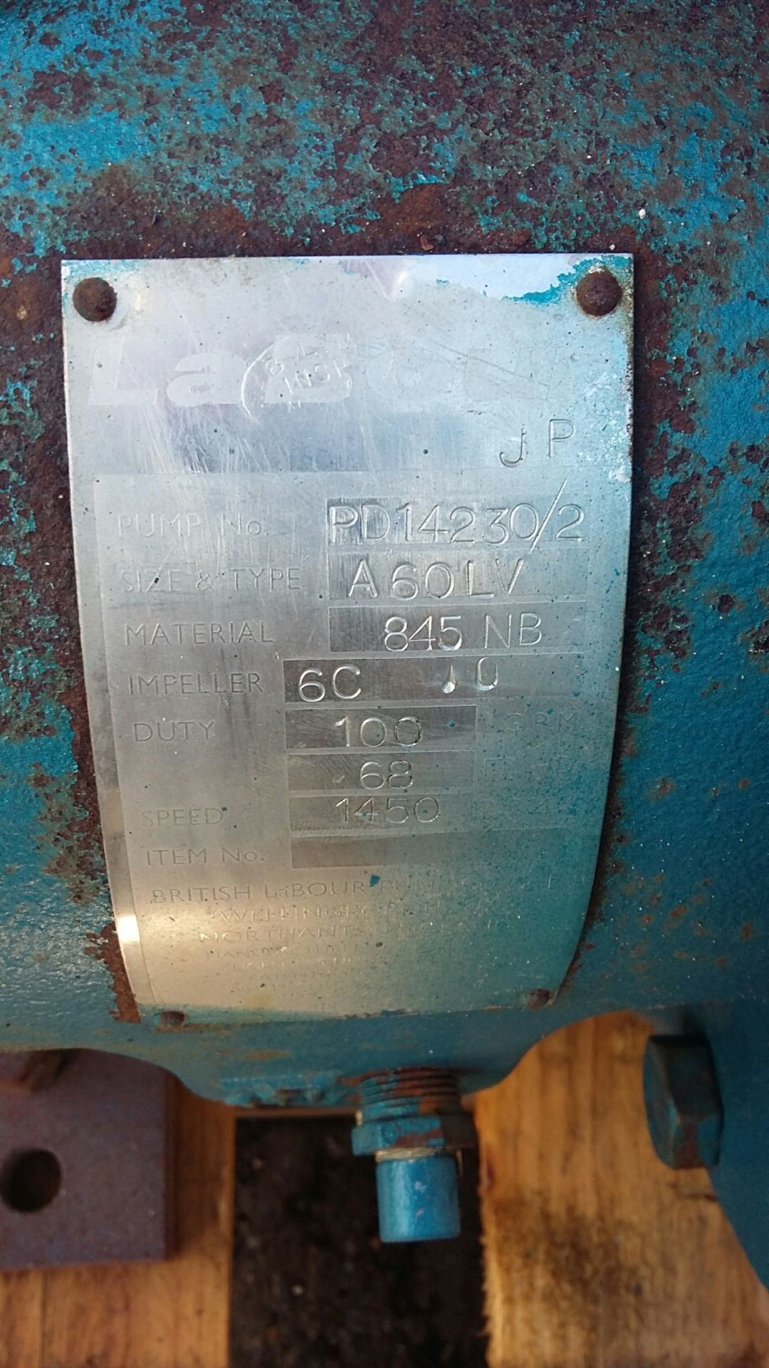 Labour A60LV Stainless Steel Bareshaft Pump - Bild 3 aus 3