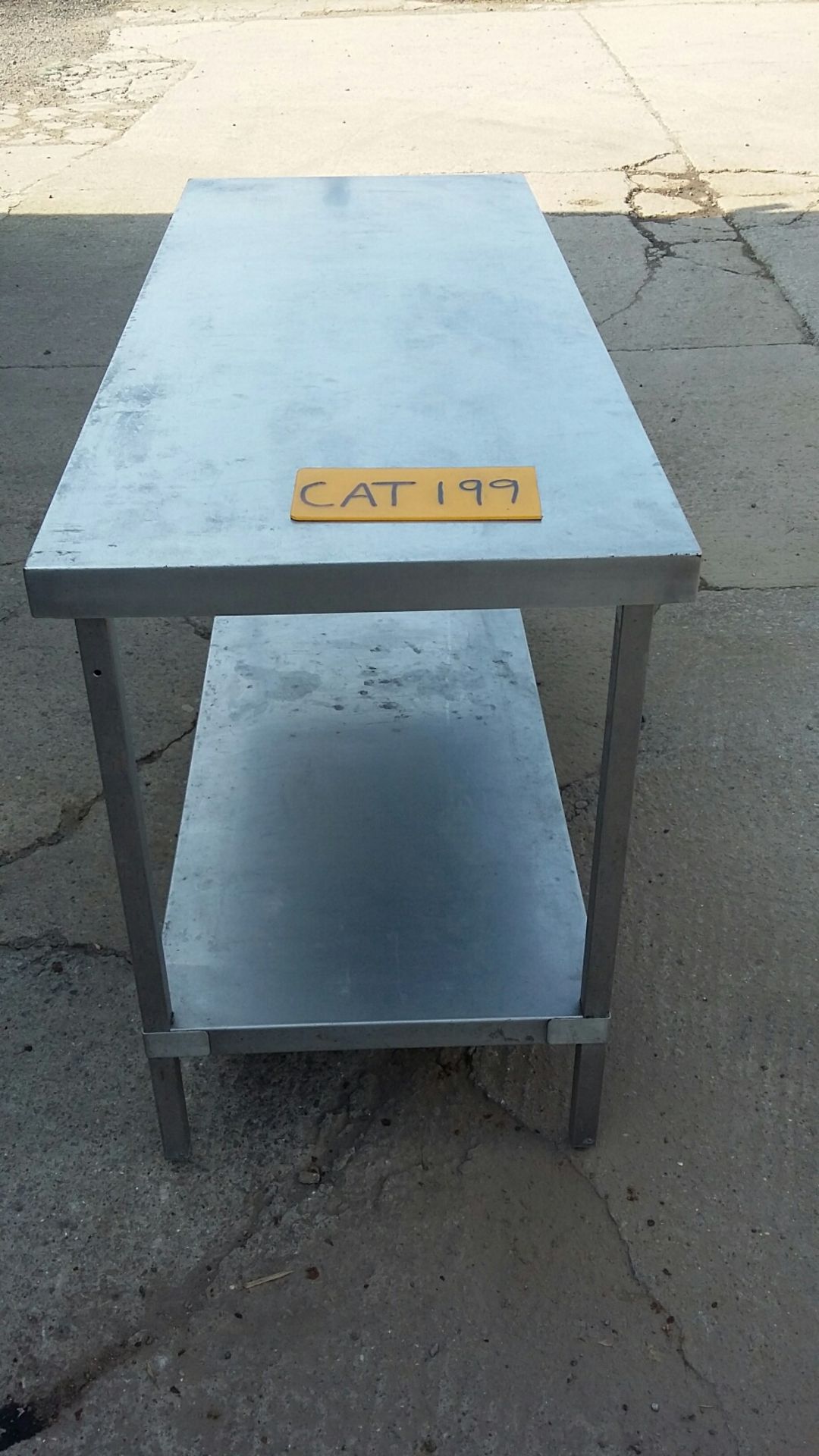 Stainless Steel Table, with one shelf, 250mm high - Image 2 of 3