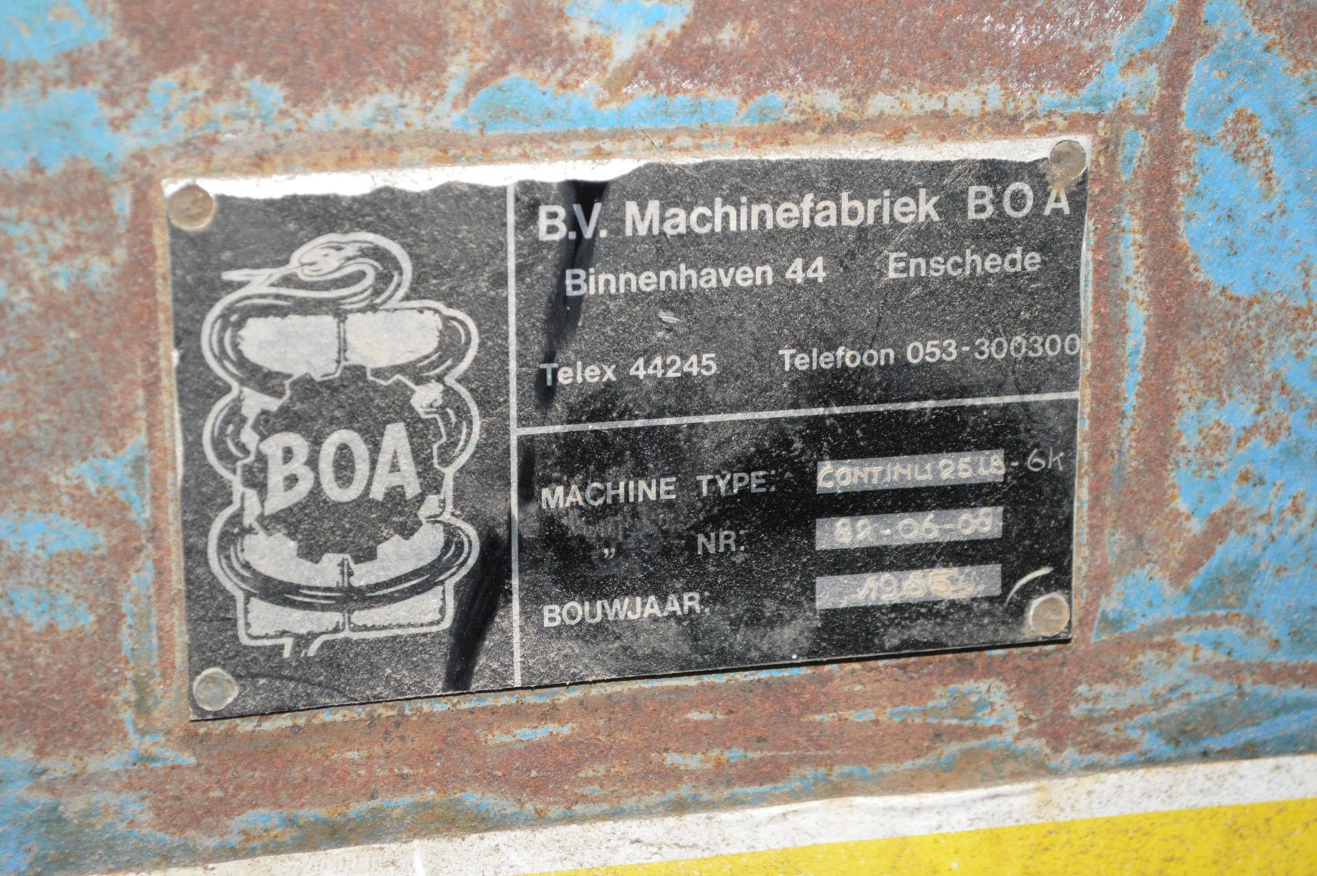 BV Machinefabriek BOA CONTINU 25LB 6K CONTINUOUS BALING PRESS, serial no. 82-06-08, year of - Bild 4 aus 9