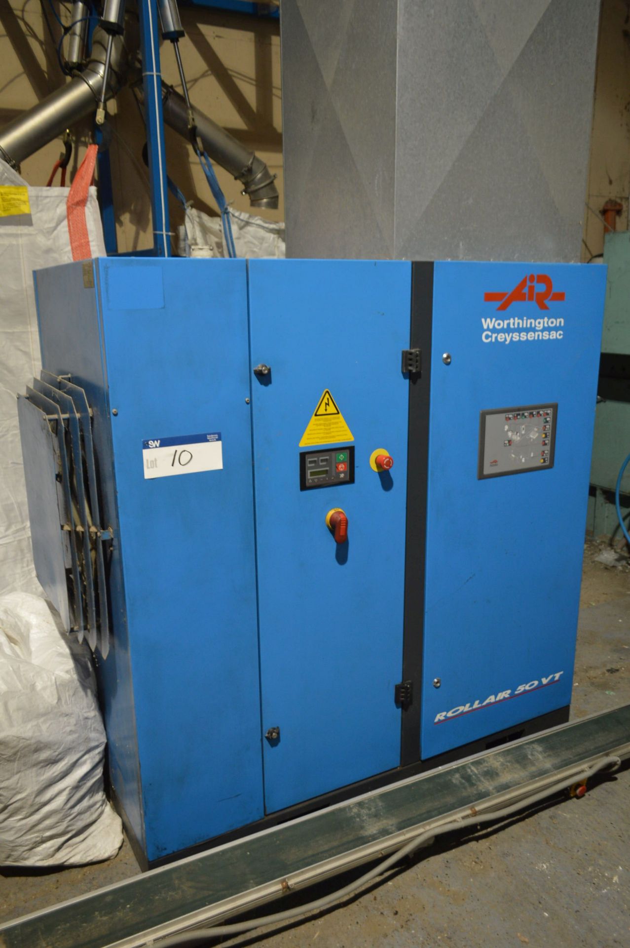 Worthington Creyssensac ROLLAIR 50VT PACKAGE AIR COMPRESSOR, serial no. WCO102549, reference no. - Image 3 of 4