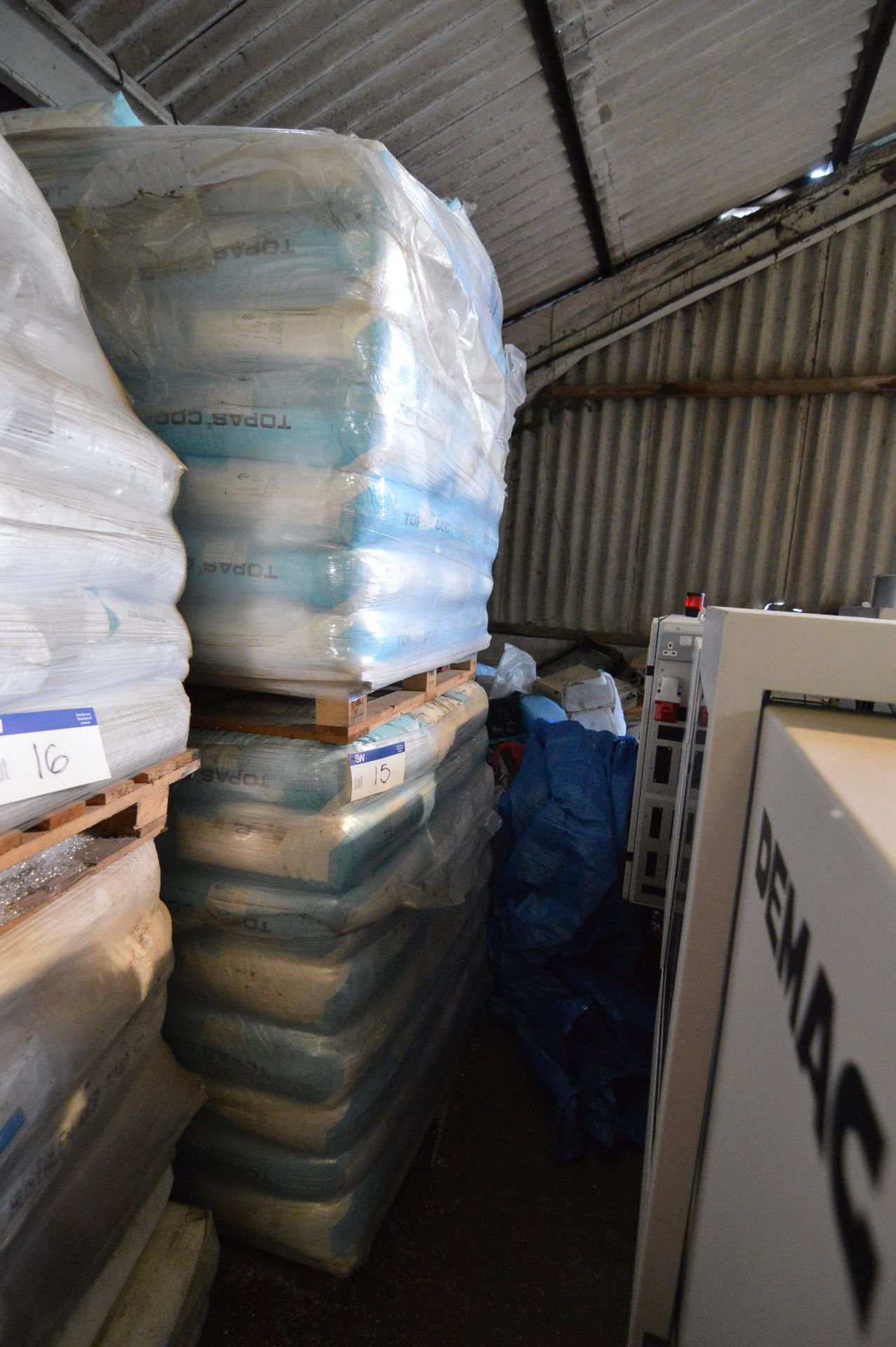 Approx. 1900kg Cycloolefin Copolymer Virgin Plastic Granules, on two pallets