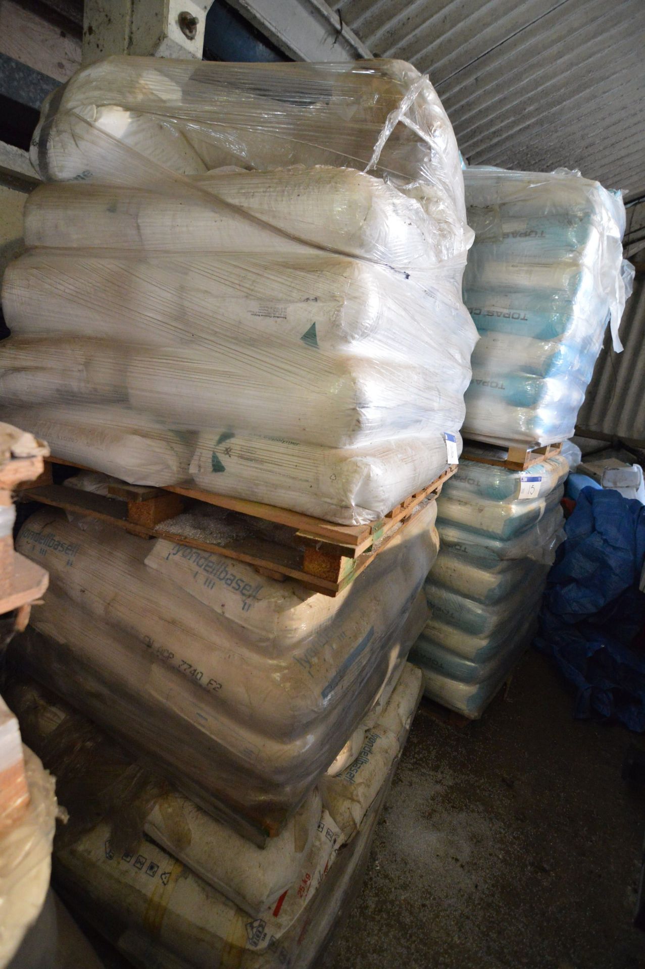 Approx. 1500kg Virgin Plastic Granules, on two pallets, understood to comprise TPE and EVA