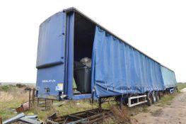 Crane Fruehauf CURTAINSIDED TRI-AXLE SEMI TRAILER, ident no. A257538, year of manufacture 1997, 36,