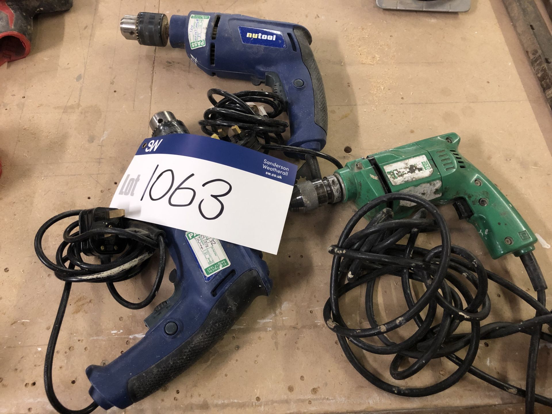 Three Drills, 240V (please note - lots situated at