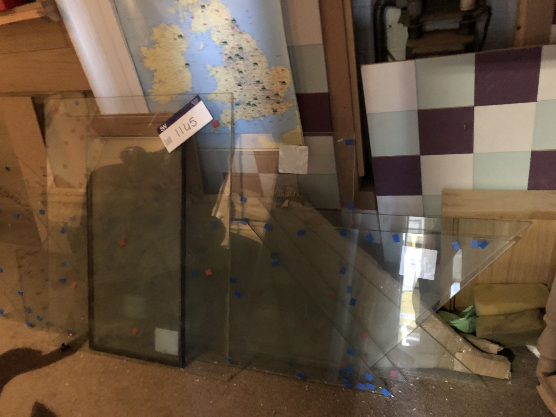 Assorted Glass, as set out against wall (please no