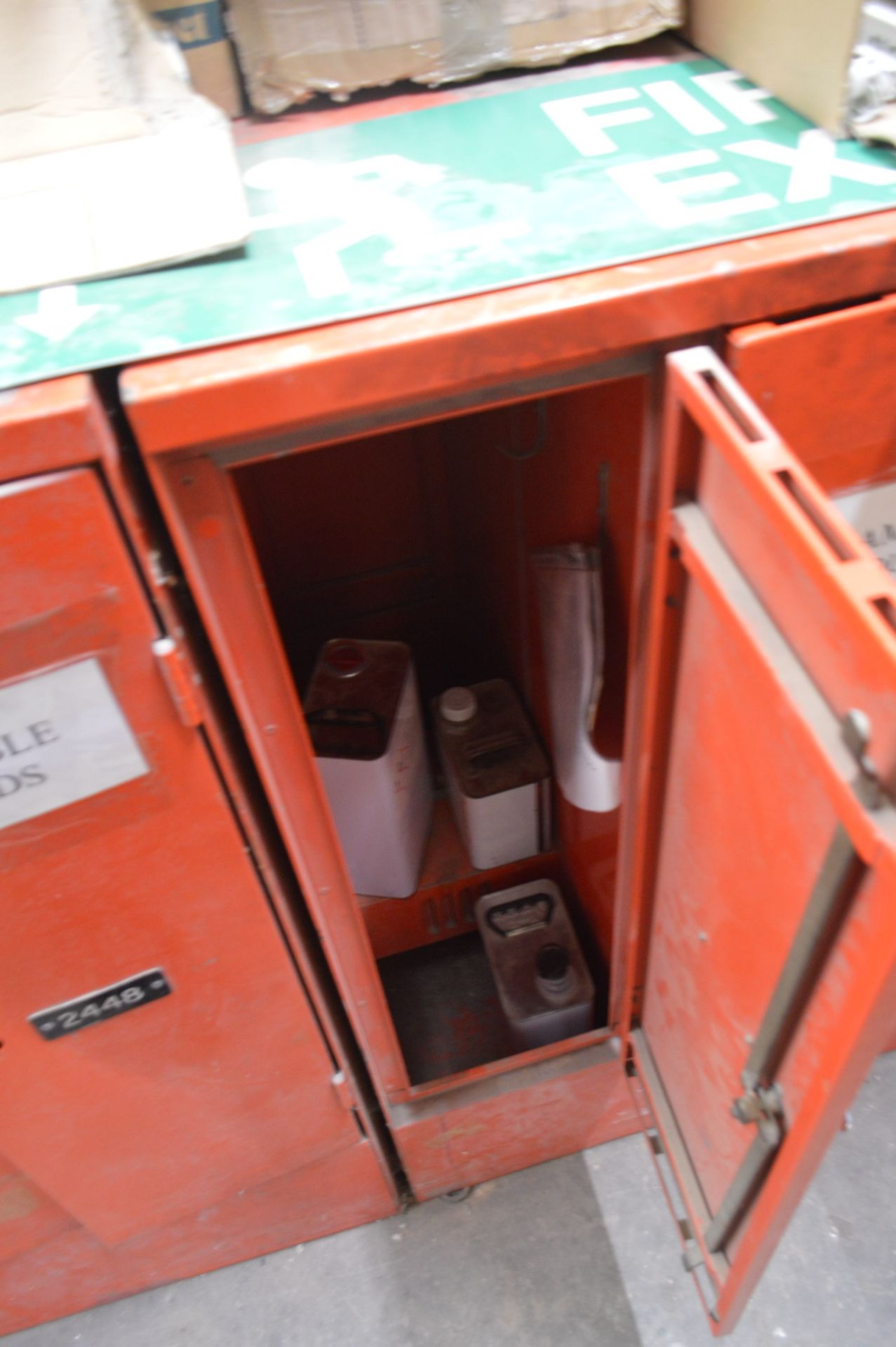 Two x Three Door Flammables Liquids Storage Cabine - Image 5 of 7